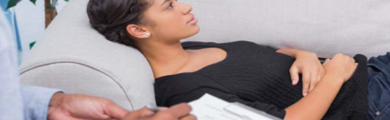 woman with counselor